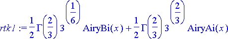 rtk1 := 1/2*GAMMA(2/3)*3^(1/6)*AiryBi(x)+1/2*GAMMA(...