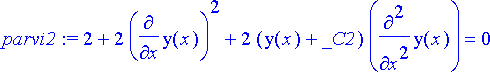 parvi2 := 2+2*diff(y(x),x)^2+2*(y(x)+_C2)*diff(y(x)...