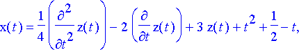 elimsij := {diff(x(t),`$`(t,2)) = 3/2*diff(z(t),`$`...