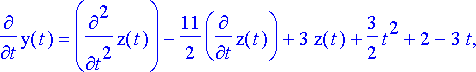 elimsij := {diff(x(t),`$`(t,2)) = 3/2*diff(z(t),`$`...
