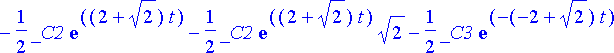 [-4-_C2*exp((2+sqrt(2))*t)*sqrt(2)+1/2*_C2*exp((2+s...