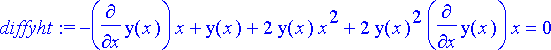 diffyht := -diff(y(x),x)*x+y(x)+2*y(x)*x^2+2*y(x)^2...