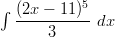            5 ∫ (2x-−-11-)-dx        3  