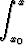  integral 
x

x0