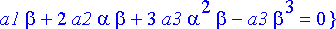 ehdot := {a0+a1*alpha+a2*alpha^2-a2*beta^2+a3*alpha...