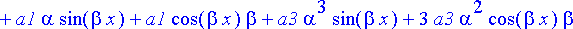 {exp(alpha*x)*(a2*alpha^2*sin(beta*x)+2*a2*alpha*co...