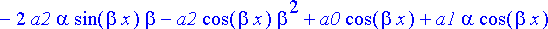 {exp(alpha*x)*(a2*alpha^2*sin(beta*x)+2*a2*alpha*co...