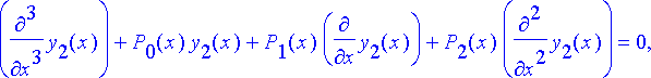 yhtalot := {diff(y[2](x),`$`(x,3))+P[0](x)*y[2](x)+...