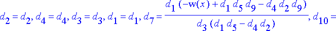 [{d[11] = -P[0](x)*d[2]-P[1](x)*d[5]-P[2](x)*d[8], ...