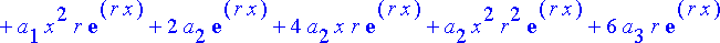 {a[0]*x*exp(r*x)+a[1]*exp(r*x)+a[1]*x*r*exp(r*x)+2*...