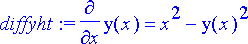 diffyht := diff(y(x),x) = x^2-y(x)^2