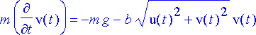 ryhma := diff(x(t),t) = u(t), m*diff(u(t),t) = -b*s...