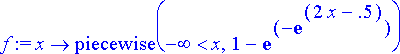 f := proc (x) options operator, arrow; piecewise(-i...