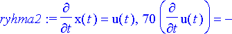 ryhma2 := diff(x(t),t) = u(t), 70*diff(u(t),t) = -(...