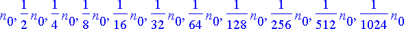 n[0], 1/2*n[0], 1/4*n[0], 1/8*n[0], 1/16*n[0], 1/32...