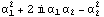 α_1^2 + 2  α_1 α_2 - α_2^2