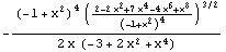 -((-1 + x^2)^4 ((2 - 2 x^2 + 7 x^4 - 4 x^6 + x^8)/(-1 + x^2)^4)^(3/2))/(2 x (-3 + 2 x^2 + x^4))