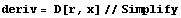 deriv = D[r, x] // Simplify