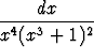     dx
-4--3-----2
x (x  + 1)